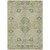 8' X 10' Artichoke Green Brown And Beige Floral Washable Indoor Outdoor Area Rug