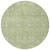 8' Artichoke Green And Ivory Round Floral Washable Indoor Outdoor Area Rug