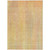 8' X 10' Yellow and Orange Striped Washable Non Skid Indoor Outdoor Area Rug