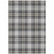 8' X 10' Charcoal Ivory And Gold Plaid Washable Indoor Outdoor Area Rug