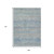 9' X 12' Blue And Charcoal Striped Washable Indoor Outdoor Area Rug