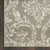 7' Olive Green and Ivory Damask Distressed Runner Rug