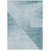 3' X 5' Teal Blue And Aqua Abstract Washable Indoor Outdoor Area Rug