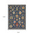 8' X 11' Blue Yellow And Red Oriental Area Rug With Fringe