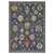 8' X 11' Blue Yellow And Red Oriental Area Rug With Fringe
