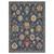 8' X 11' Blue Yellow And Red Oriental Area Rug With Fringe
