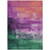 8' X 10' Purple Salmon And Green Abstract Washable Indoor Outdoor Area Rug