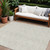 9' X 12' Ivory And Beige Geometric Washable Indoor Outdoor Area Rug