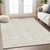 9' X 12' Ivory And Beige Geometric Washable Indoor Outdoor Area Rug