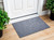 18" X 30" Gray Floral Outdoor Polypropylene Door Mat