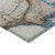 9' X 12' Beige And Blue Abstract Washable Indoor Outdoor Area Rug