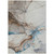 9' X 12' Beige And Blue Abstract Washable Indoor Outdoor Area Rug
