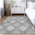 10' X 14' Gray Silver And Charcoal Ikat Washable Indoor Outdoor Area Rug