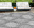 10' X 14' Gray Silver And Charcoal Ikat Washable Indoor Outdoor Area Rug