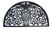 18" X 30" Black Rubber Pineapple Outdoor Semi Circle Door Mat