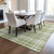 8' X 10' Artichoke Green Brown And Ivory Plaid Washable Indoor Outdoor Area Rug