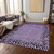 9' X 12' Purple Animal Print Washable Indoor Outdoor Area Rug