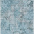 10' X 14' Teal Blue Aqua And Gray Floral Washable Indoor Outdoor Area Rug