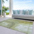 10' X 14' Sage Ivory And Brown Abstract Washable Indoor Outdoor Area Rug
