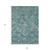 9' X 12' Sage Teal Blue And Gray Geometric Washable Indoor Outdoor Area Rug