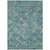9' X 12' Sage Teal Blue And Gray Geometric Washable Indoor Outdoor Area Rug