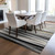 10' X 14' Gray Ivory And Beige Striped Washable Indoor Outdoor Area Rug
