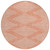 8' Salmon And Ivory Round Geometric Washable Indoor Outdoor Area Rug