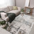 Abstract Area Rug With Fringe