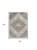 5' X 7' Ivory and Gray Floral Non Skid Area Rug