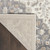 5' X 7' Ivory and Gray Floral Non Skid Area Rug