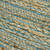 3' X 5' Aqua Beige And Brown Jute Striped Flatweave Handmade Area Rug