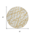 8' Gold And Ivory Round Abstract Washable Indoor Outdoor Area Rug