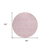 8' Pink And Silver Round Geometric Washable Indoor Outdoor Area Rug