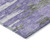9' X 12' Purple Ivory And Charcoal Abstract Washable Indoor Outdoor Area Rug