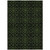 8' X 10' Olive Green And Green Medallion Washable Indoor Outdoor Area Rug