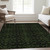 8' X 10' Olive Green And Green Medallion Washable Indoor Outdoor Area Rug