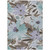 9' X 12' Taupe And Lilac Floral Washable Indoor Outdoor Area Rug