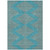 10' X 14' Teal Blue And Pink Geometric Washable Indoor Outdoor Area Rug