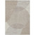 9' X 12' Beige And Ivory Geometric Washable Indoor Outdoor Area Rug