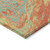 9' X 12' Orange Green And Beige Abstract Washable Indoor Outdoor Area Rug