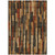 8' X 10' Coffee And Brown Striped Washable Indoor Outdoor Area Rug