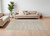 6' X 9' Ivory Abstract Hand Woven Worn Faded Area Rug