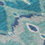 8' X 10' Teal Blue Navy Blue And Ivory Ikat Washable Indoor Outdoor Area Rug