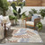 6' X 9' Cream Floral Power Loom Area Rug
