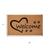 17" X 29" Natural And Black Pawprint Welcome Outdoor Coir Door Mat
