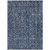 8' X 10' Blue And Black Damask Washable Indoor Outdoor Area Rug