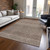 9' X 12' Brown And Ivory Chevron Washable Indoor Outdoor Area Rug