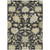 8' X 10' Black And Ivory Floral Washable Indoor Outdoor Area Rug