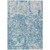 8' X 10' Teal Blue And Ivory Abstract Washable Indoor Outdoor Area Rug