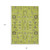 8' X 10' Artichoke Green And Fern Green Oriental Washable Indoor Outdoor Area Rug